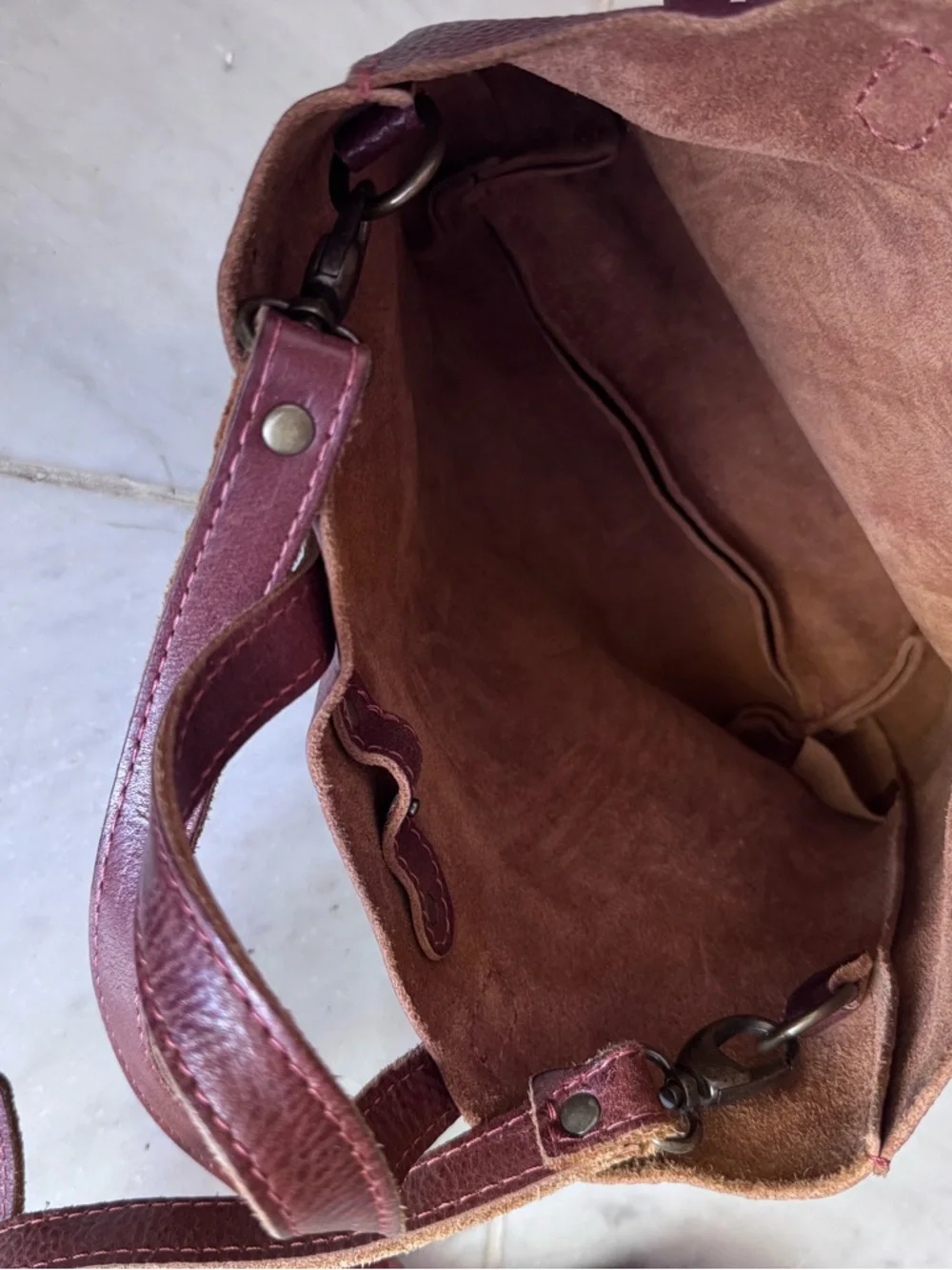 Portland Leather Mini Tote (Nutmeg) - Picture 3 of 3
